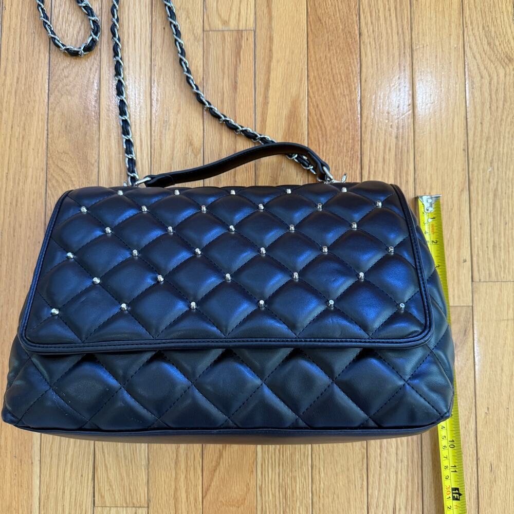 Rebecca Minkoff Womens Quilted Studded  Shoulder Bag Black NEW - Picture 7 of 9